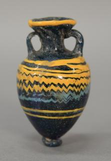 Eastern Mediterranean dark blue core formed vessel with flared rim