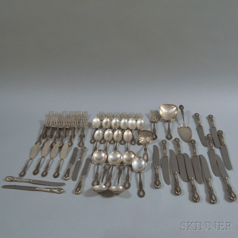 Manchester American Beauty Sterling Silver Partial Flatware Service comprised of