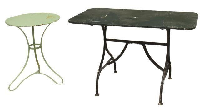 lot of 2 French garden tables early 20th c each
