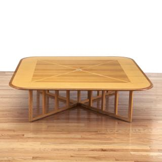 Modernist inlaid coffee table by Gwathmey Siegel Modernist inlaid coffee
