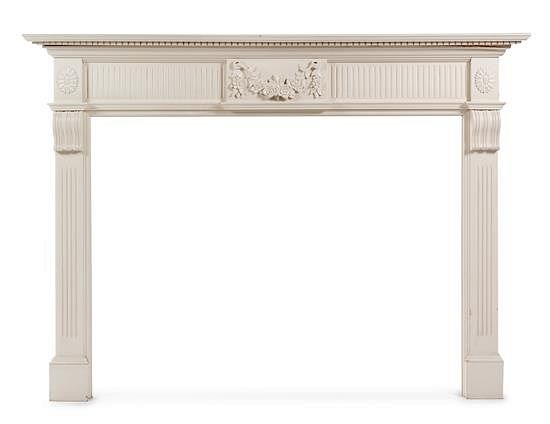An Adam Style Painted Fireplace Surround Height 50 1 2