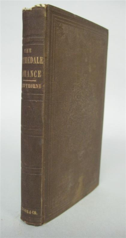 1 vol Hawthorne Nathaniel The Blithedale Romance Boston Ticknor Reed