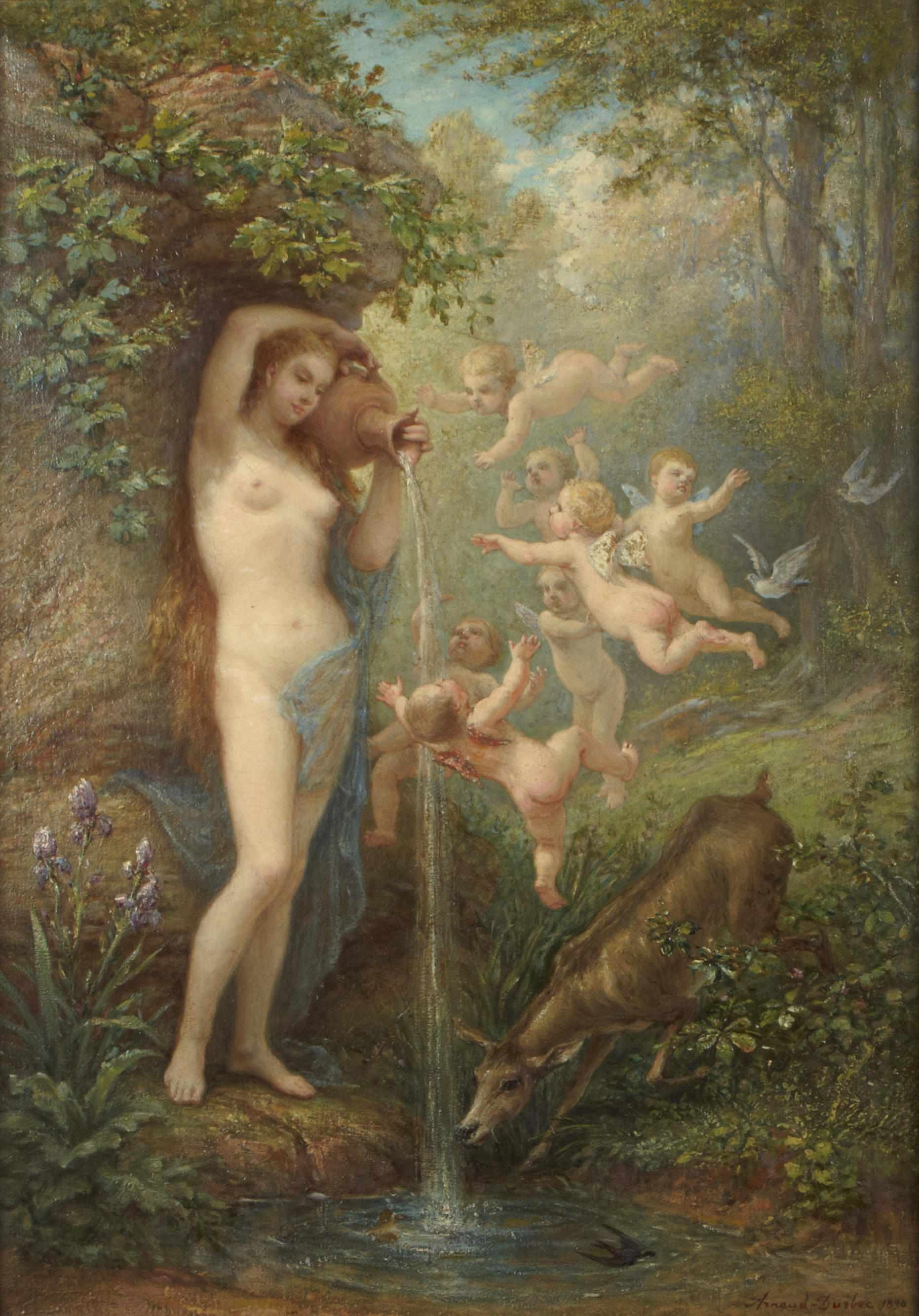 Armand Durbec La source signed and dated Armand Durbec 1890