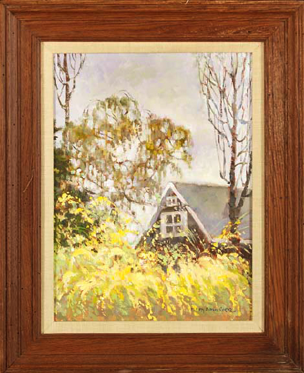 Mary Anna Goetz American New York b 1946 Forsythia oil