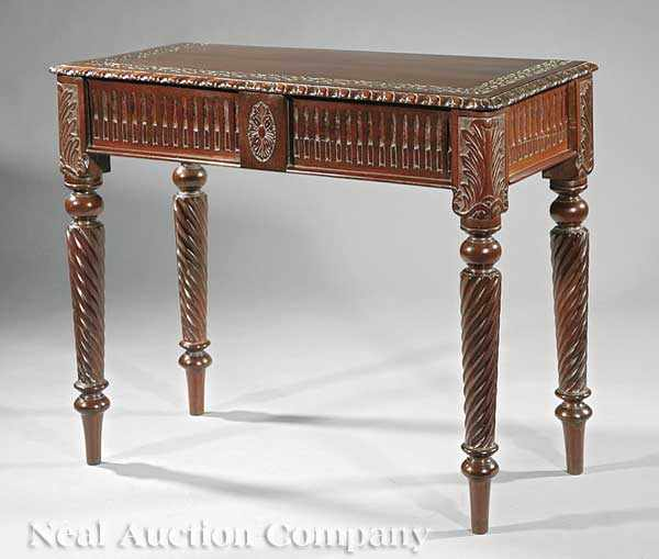 An Anglo Colonial Carved Mahogany Side Table early 19th c