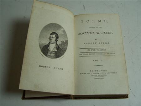 Burns Robert Poems chiefly in the Scottish dialect Edinburgh T