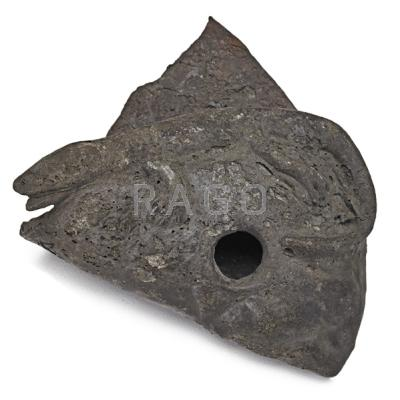 GEORGE OHR 1857 1918 Burnt Baby inkwell with salamander Biloxi