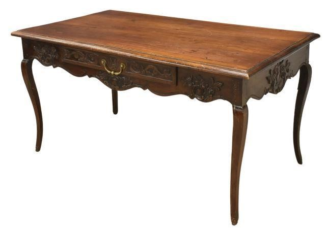 French Provincial Louis XV style walnut table desk 19th c