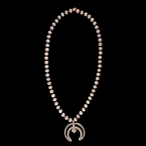 Navajo Necklace with Naja Collected by Virginia Doneghy 1900 1981