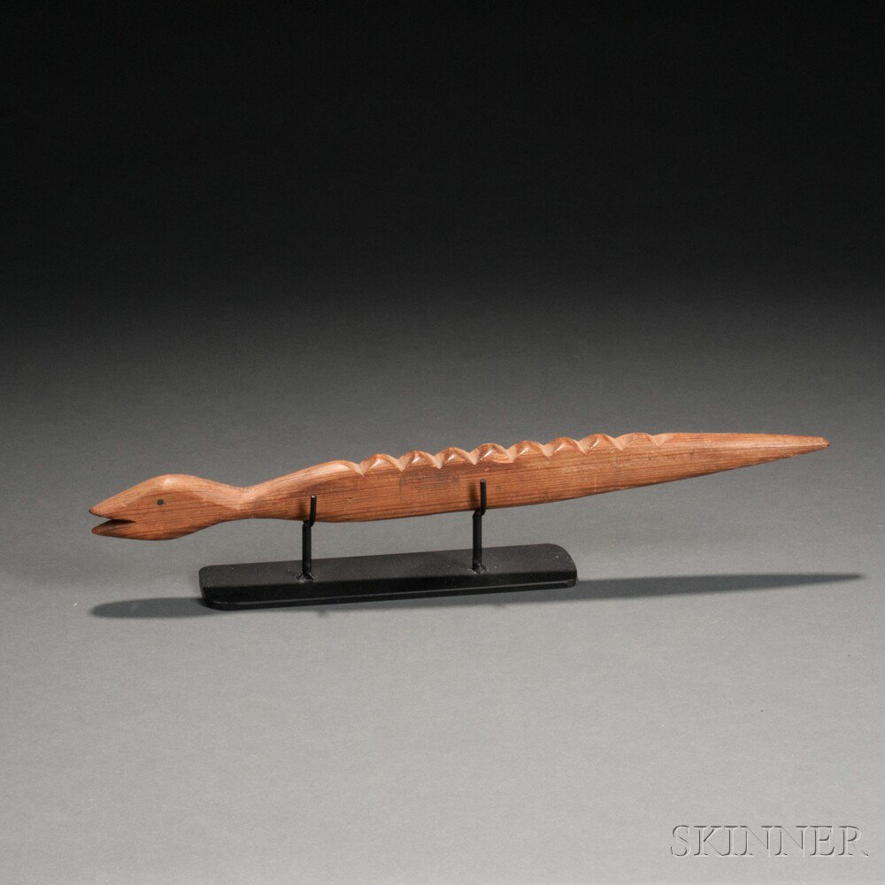 Carved Wood Rasp possibly Ute c 1900 notched form with