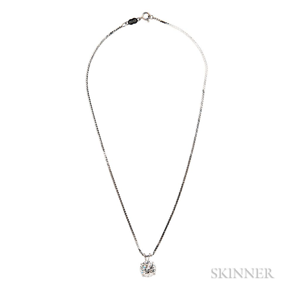 Diamond Pendant Diamond Pendant the round brilliant cut diamond weighing