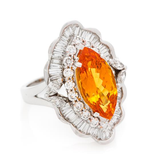 Sale 433 Lot 312 An 18 Karat White Gold Spessartite