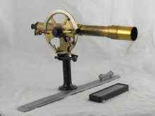 A Russian survey instrument in case complete with compass needle