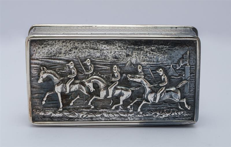 EARLY VICTORIAN SILVER AND VERMEIL SNUFF BOX F C Birmingham