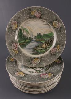 B Altman Co Commemorative Plates Twelve 12 Set of twelve