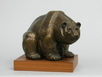 William Mozart McVey American 1905 1995 Old Grizzly Bronze sculpture