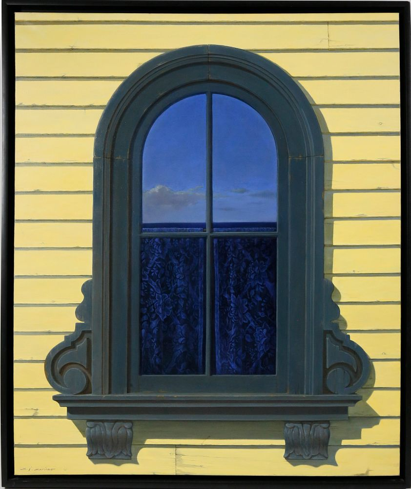 Michael John Mariano Oil on Linen Blue Lace circa 2004