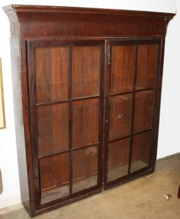 19Th C Mahogany Bookcase With Two Six Panel Doors Missing