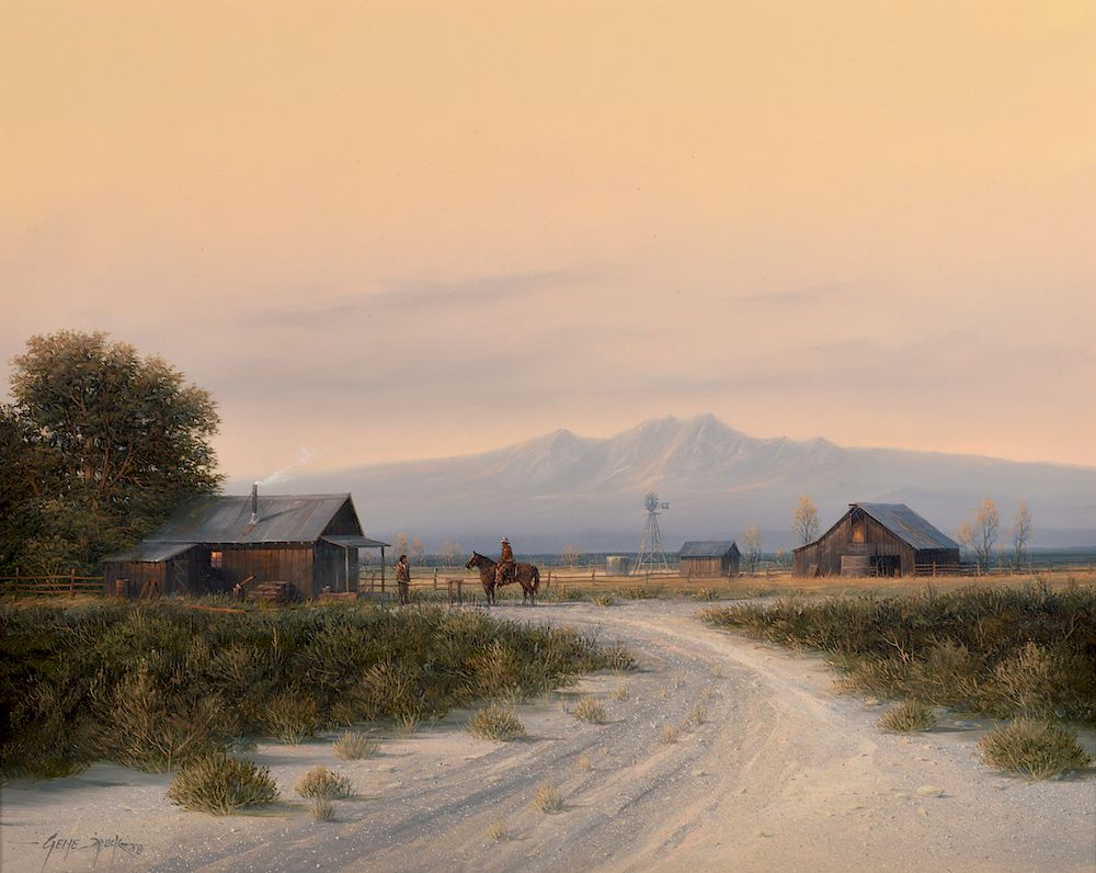Gene Speck High Country Ranch Oil Painting Gene Speck American