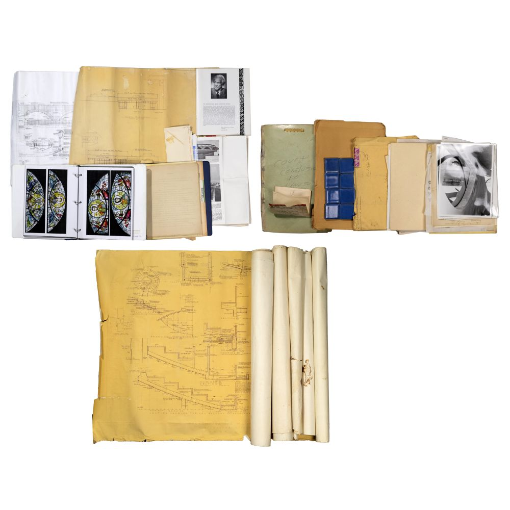 FRANK LLOYD WRIGHT ANNUNCIATION GREEK ORTHODOX CHURCH EPHEMERA ASSORTMENT1959 1966