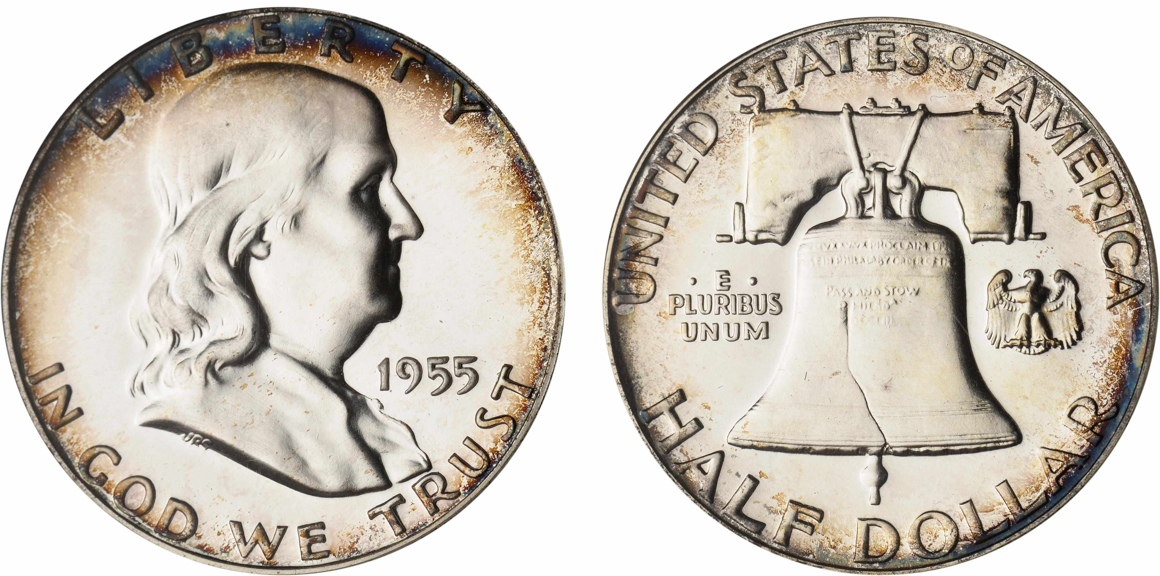 1955 50C Proof 68 Cameo NGC When the satiny devices