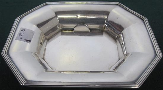 REED BARTON STERLING SILVER BOWL Rectangular with canted corners and