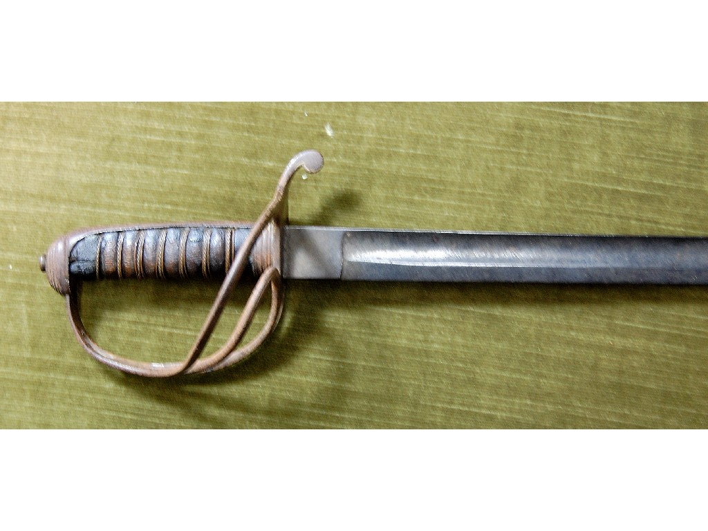 A Georgian military sword with 83 cm slightly curved blade