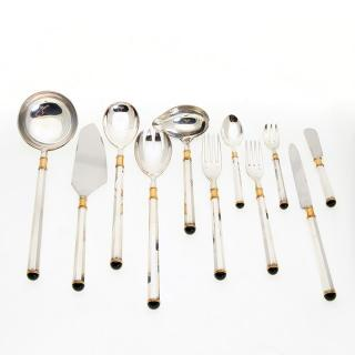 Peter Paris silver plated flatware service Peter Paris silver plated
