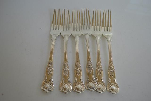 SET OF SIX VICTORIAN LONDON STERLING KING S PATTERN ENTREE