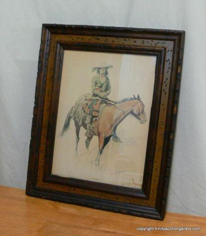1958 Frederic Remington Print Old Ramon Authorized by and courtesy
