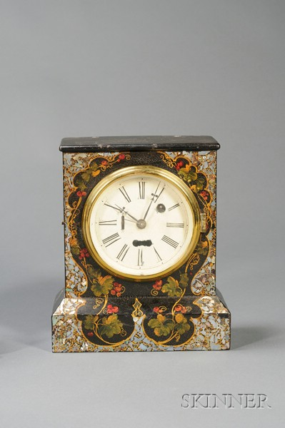 Iron Front Shelf Clock by the Terry Clock Company Waterbury