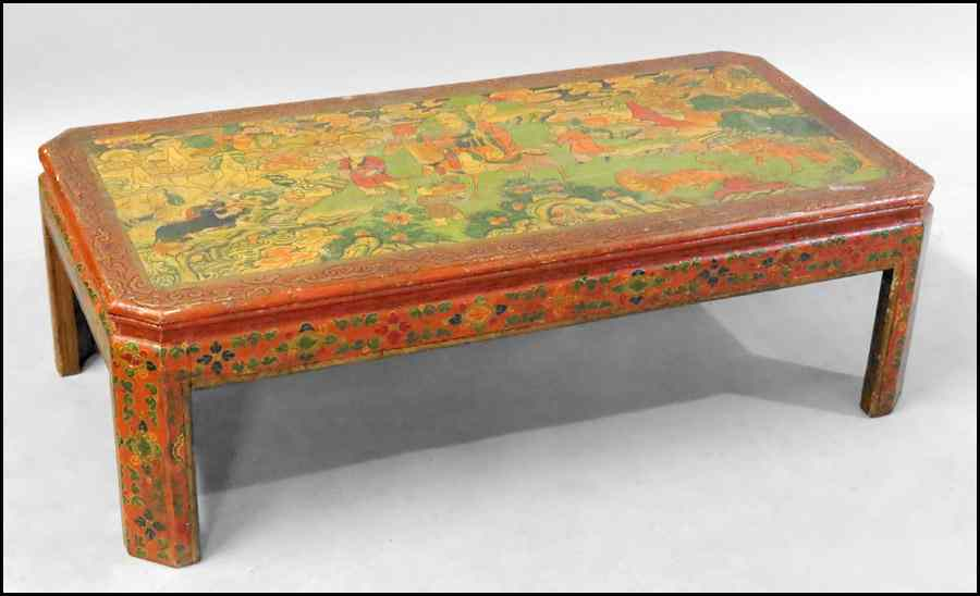 TIBETAN COCKTAIL TABLE H 16 W 50 D 25 Condition
