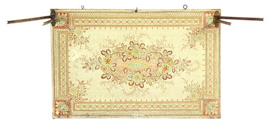 HANGING BACKSPLASH American 2nd half 20th century Stenciled floral design