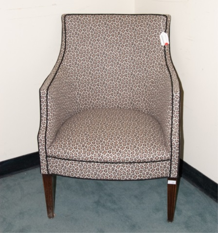 Leopard Print Arm Chair 34 3 4 H x 25