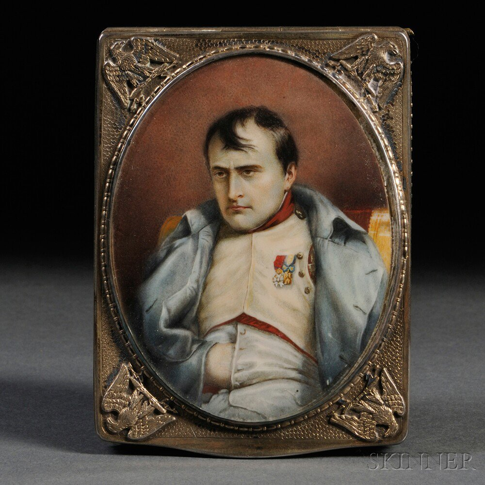 Austro Hungarian 800 Gold washed Silver Napoleonic Cigarette Case Prague