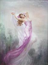 D C France Porcelain Plaque French late 19th Century Awaken