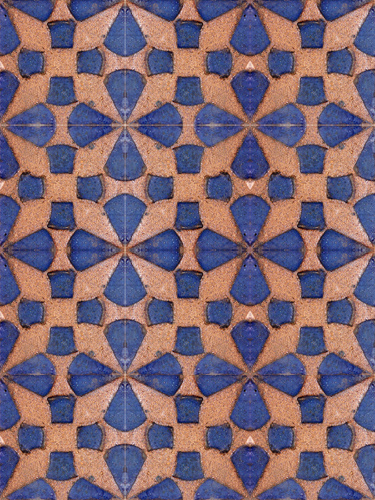 GRUEBY Fourteen 3 floor tiles with a raised star pattern