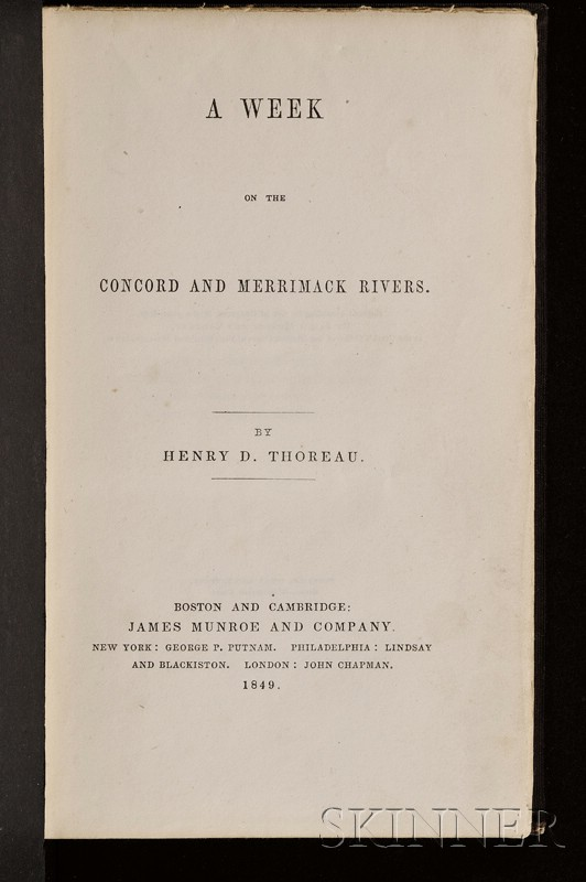 Thoreau Henry David 1817 1862 A Week on the Concord
