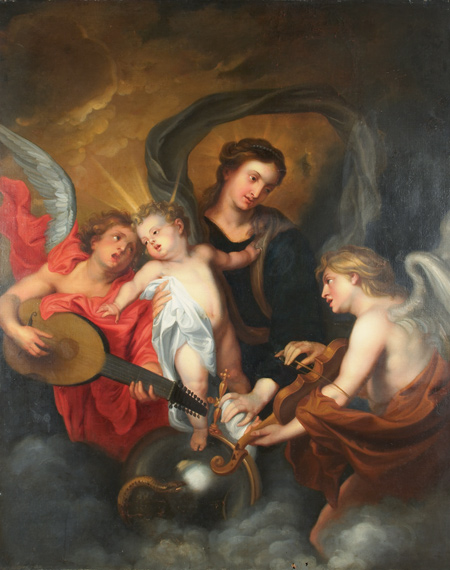 Follower of Sir Anthony van Dyck The Virgin and Child