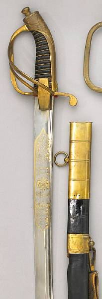 An Imperial Russian Pattern 1855 naval officer s sword The