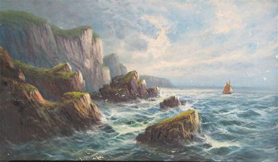 Frank Hider c 1861 1933 High Tide on the Cornish