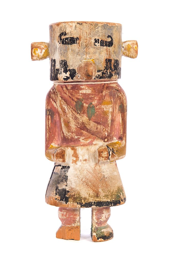 Antique Cottonwood Hopi Belly Hugger Kachina Measures 8 5 tall
