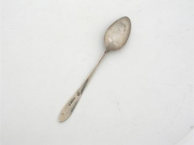 An extremely rare George III Irish provincial teaspoon bright cut