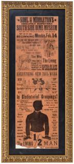 Dime Museum Kohl Middleton Dime Museum Broadsheet Chicago ca 1880s