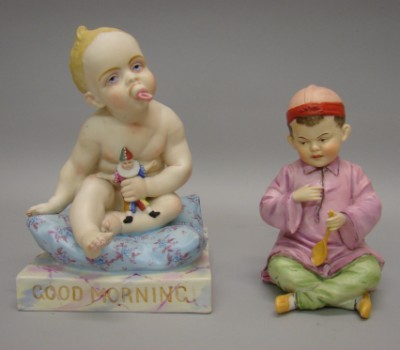 2 Piano figurines baby Chinese boy 8 1 2 731