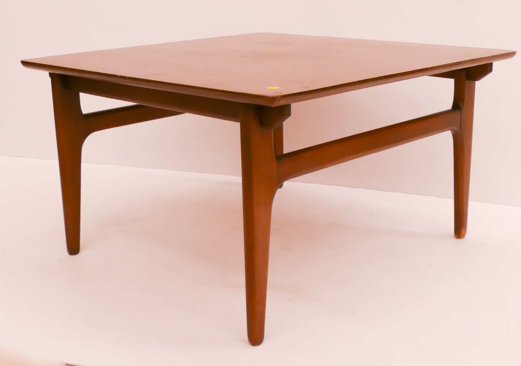 Midcentury Walnut Square End Table 17x30