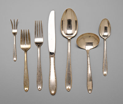 Alvin Southern Charm sterling flatware 55 pieces and one Italian