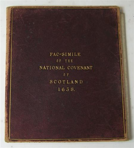National Covenant 19th century facsimile of the National Covenant of