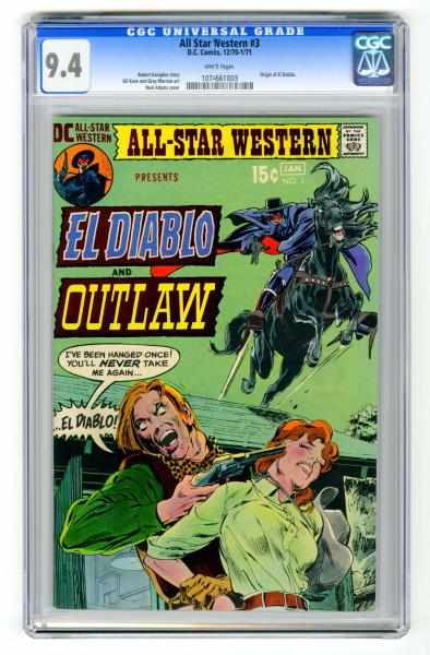 All Star Western 3 CGC 9 4 D C Comics