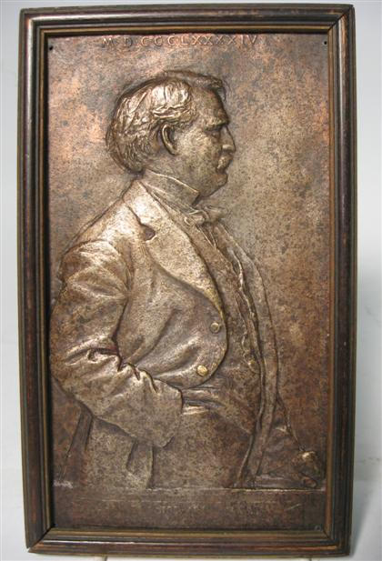 Bronze presentational plaque of Charles Cotesworth Beamandate 1894